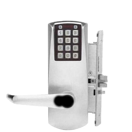 Dormakaba KABA: Eplex Mortise Keyless Lock, Satin Chrome Finish KABA-E2066BLL62641